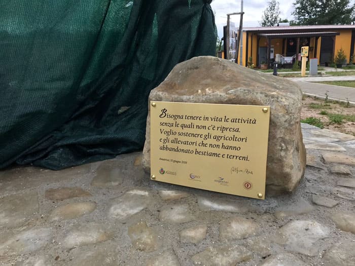 Opera di Nena ad Amatrice | Targa