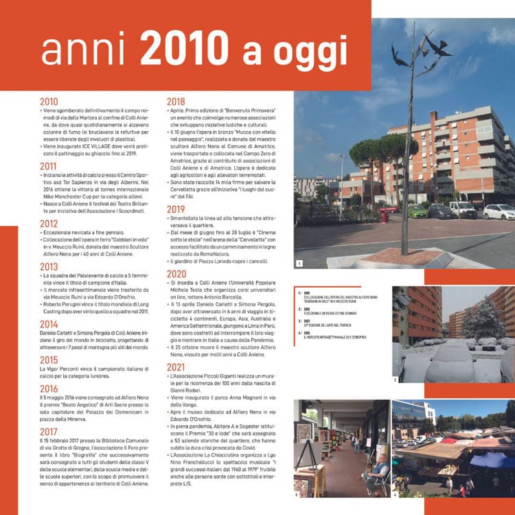 50 anni Colli Aniene | Anni 2010 ad oggi